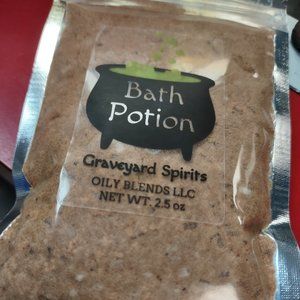 Halloween Bath Fizzies from Oily Blends.  GRAVEYARD SPIRITS scent